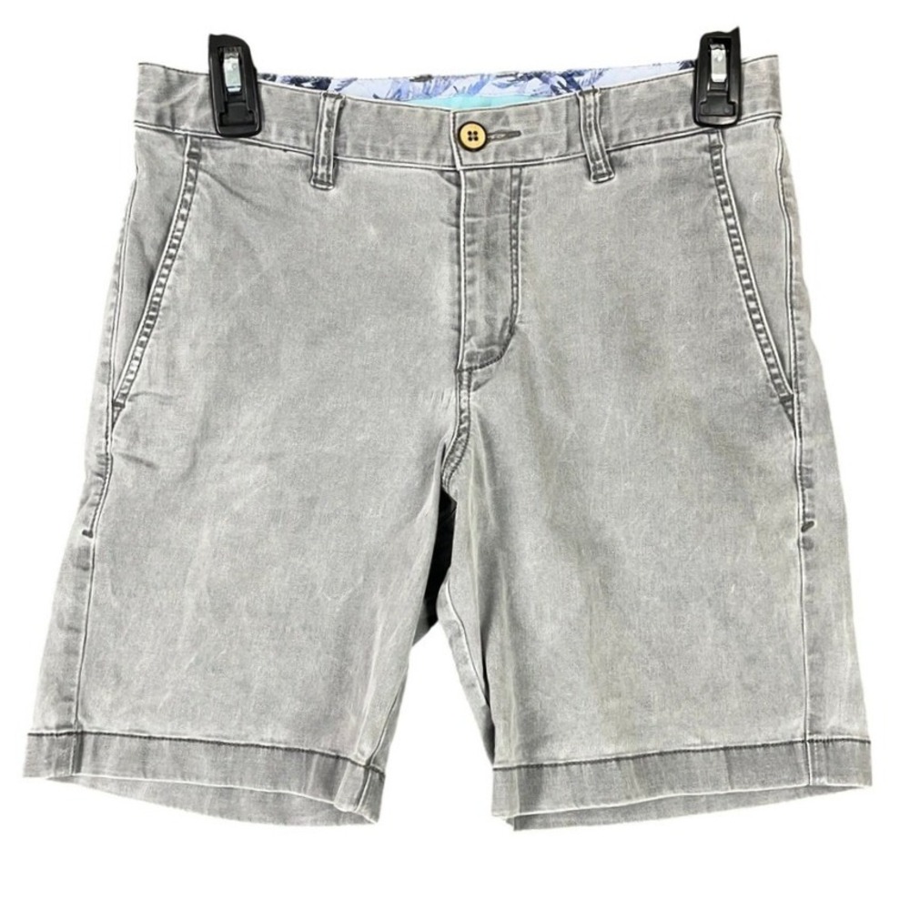 Tommy Bahama Shorts Mens 28 Washed Gray IslandZone Golf Coastal Tropical Resort